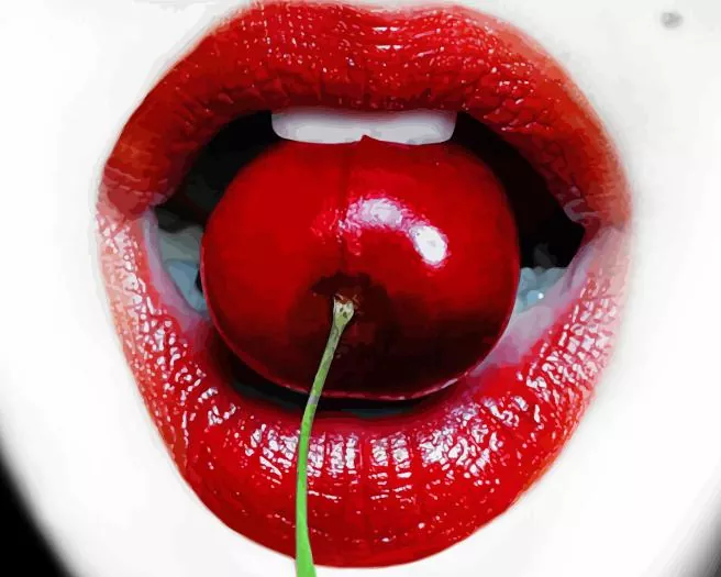 lips and cherries Diamond By Numbers Lips And Cherries Diamond Painting