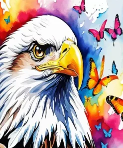 Butterflies And Eagle Diamond Painting