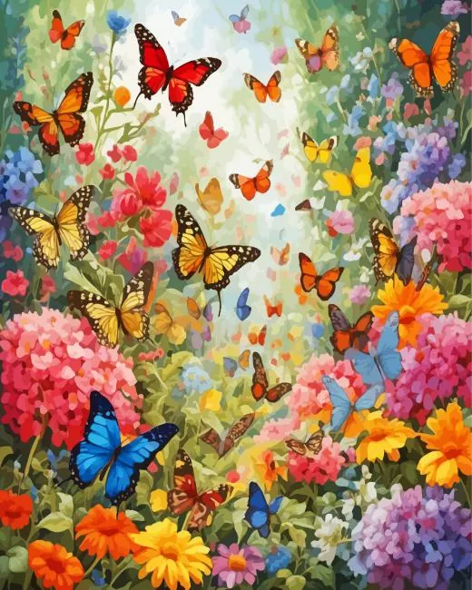 Butterfly Garden Diamond Paintings Butterfly Garden Diamond Painting