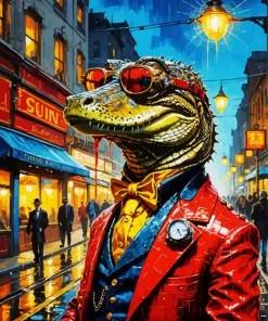 Cool Mr Caiman Diamond Painting