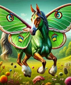 Horse With Butterfly Wings Diamond Painting