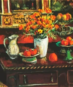 Marigolds And Fruits By Margaret Olley Diamond Painting