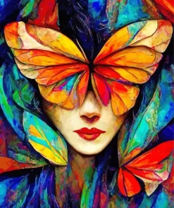 Butterfly Drawing On Face Art Diamond Painting