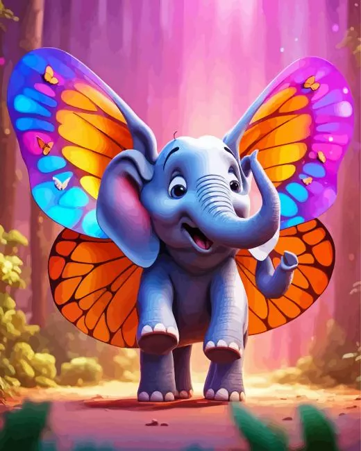 butterfly elephant Diamond Paintings Butterfly Elephant Diamond Painting