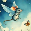 Butterfly Mouse Flying Diamond Painting