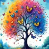 Butterfly Tree Art Diamond Painting