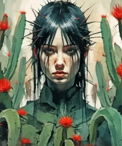 Cactus Girl Diamond Painting