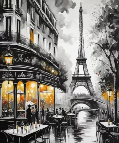 Cafe In Paris Art Diamond Painting