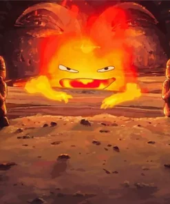 Calcifer Howls Moving Castle Diamond Painting