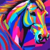 Colorful Geometric Horse Diamond Painting