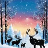 Deers Silhouette Diamond Painting