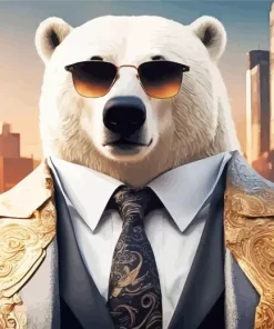 Gangsta Polar Bear Art Diamond Painting