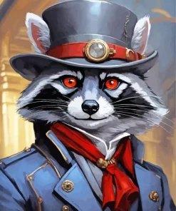 Gentleman Racoon Diamond Painting