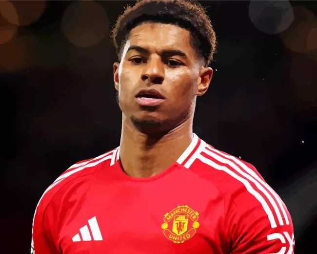 marcus rashford Diamond By Numbers Marcus Rashford Diamond Painting