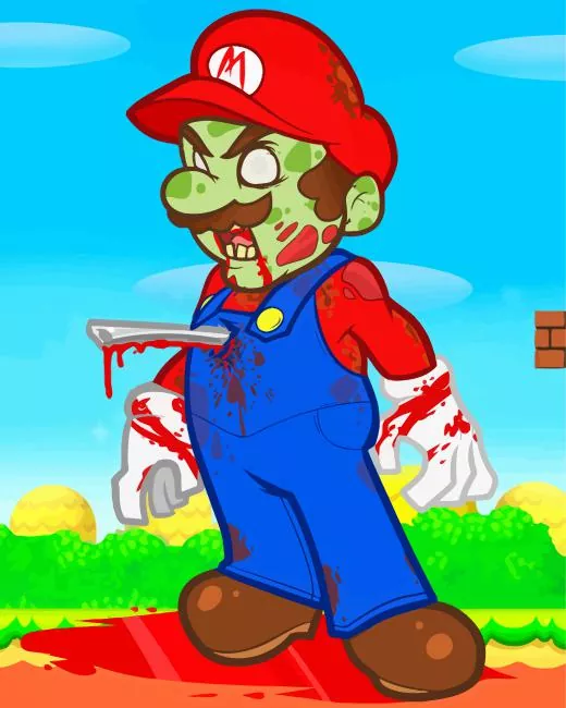 mario zombie Diamond Paintings Mario Zombie Diamond Painting