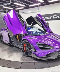 Purple Mclaren Car Diamond Painting
