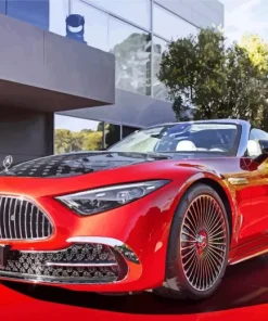 Red Maybach Car Diamond Painting