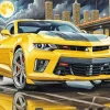 Yellow Camaro Art Diamond Painting
