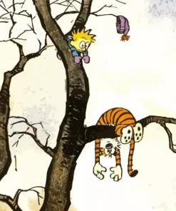 Calvin And Hobbes In A Tree Diamond Painting