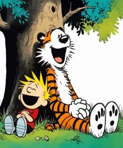 Calvin And Hobbes Sitting Diamond Painting