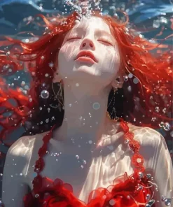 Girl In Water Diamond Painting