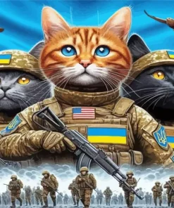 Army Cat Diamond Painting