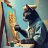 Artist Cat Diamond Painting