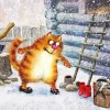 Cartoon Cat Wearing Shoes Diamond Painting