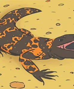 Cartoon Gila Monster Diamond Painting