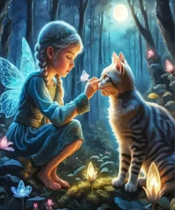 Cat And Fairy Diamond Painting
