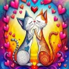 Cats In Love Kissing Diamond Painting