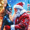 Catwoman And Santa In Christmas Diamond Painting