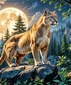 Cougar Face Diamond Painting