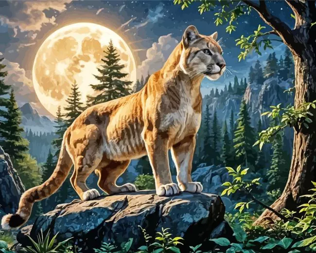 Cougar Face Diamond Paintings Cougar Face Diamond Painting