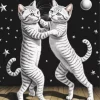 Dancing Cats Diamond Painting