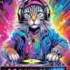 Dj Cat Diamond Painting