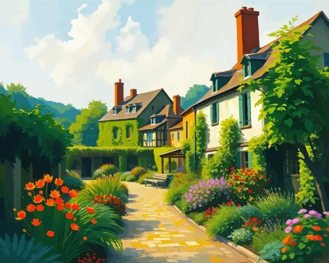 Giverny Commune in France Art Diamond Paintings Giverny Commune In France Art Diamond Painting