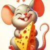 Happy Cartoon Mice Diamond Painting