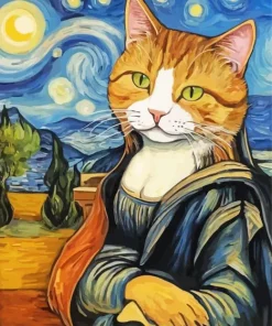 Mona Lisa Cat Art Diamond Painting