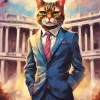 Mr Cat President Diamond Painting