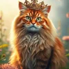 Queen Cat Wearing Crown Diamond Painting