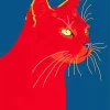 Red Cat Art Diamond Painting