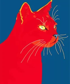 Red Cat Art Diamond Painting