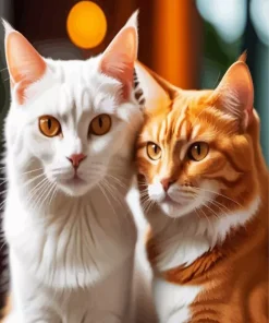 White And Ginger Cats Diamond Painting
