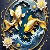 Aesthetic Golden Fish Art Diamond Painting