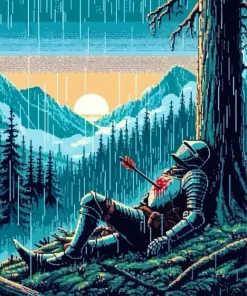 Aesthetic Sad Warrior Art Diamond Painting