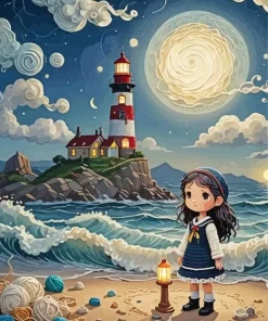 Aesthetic Sailor Girl Art Diamond Painting