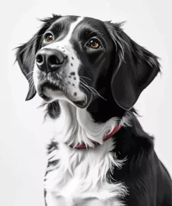 Aesthetic Setter Black And White Art Diamond Painting