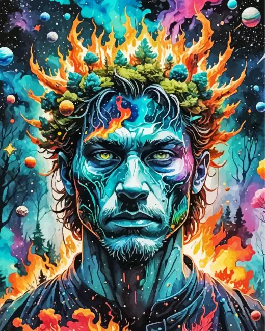 aesthetic trippy face Diamond Dotz Aesthetic Trippy Face Diamond Painting