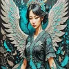 Asian Girl With Wings Diamond Painting